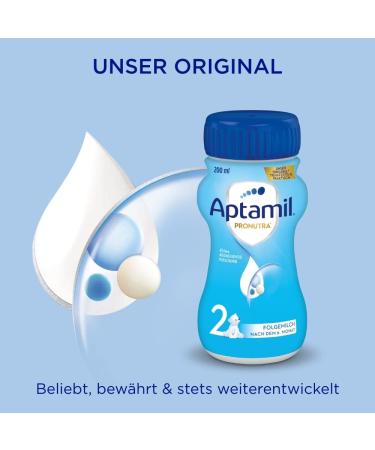 Aptamil Pronutra 2 Follow-On Milk Formula (4 x 200 ml) | Ready to Drink Baby Milk 6 Months+ - International Shipping Available - Buy Online on GoSupps.com
