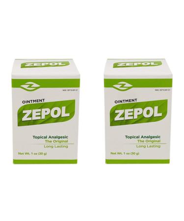 Zepol Original. Topical Ointment for Muscles Joints Backache Sprains and Strains. 1 oz. Pack of 2