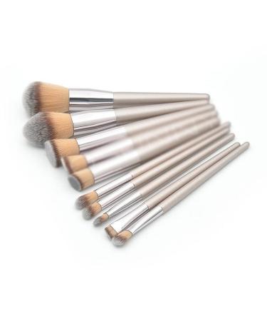 10 Cone Wooden Handle Makeup Brush Set | Premium Powder & Eye Makeup Tools for Flawless Application - International Shipping Available - Buy Online on GoSupps.com