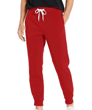 Ronony Men's Slim Fit Jogging Pants - Durable Training & Sports Sweatpants | Cargo & Leisure Wear - XXL - Red - Buy Online on GoSupps.com