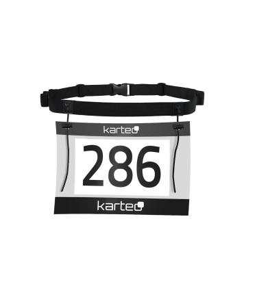Mapo Start number tape 1 piece Running Belt Gl rstel Number belt Elastic Start number belt with sliding cordy bags Start number belt black