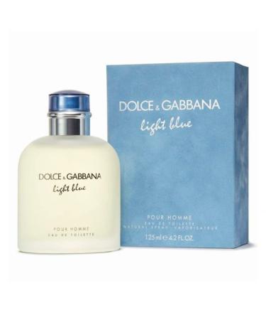 Dolce & Gabbana Eau de Toilettes Spray, Light Blue, 4.2 Fl Oz For Men or/and Pour Homme 4.2 Fl Oz (Pack of 1)