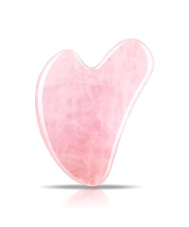 Gua Sha Facial Tools Rose Quartz Guasha Tool for Face & Eye Gua Sha Stone for Puffiness Reducing & Jawline Sculpting Face Stone Gua Sha Tools Pink