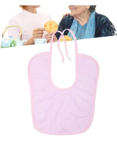  Mealtime Bib Elderly Bib Skin-friendly Breathable Waterproof Adjustable Belt for(Light pink 31 * 42) - Buy Online on GoSupps.com