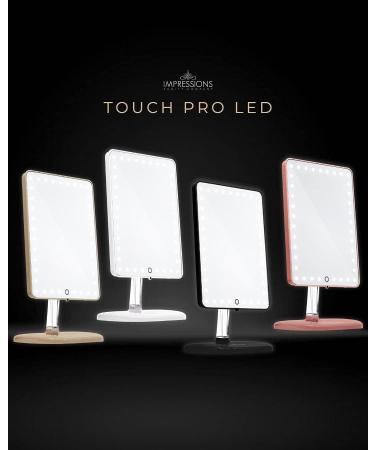 Impressions Vanity Touch Pro Makeup Mirror - LED Lights, Bluetooth Speaker, 360 Rotation, Rose Gold - Buy Online on GoSupps.com