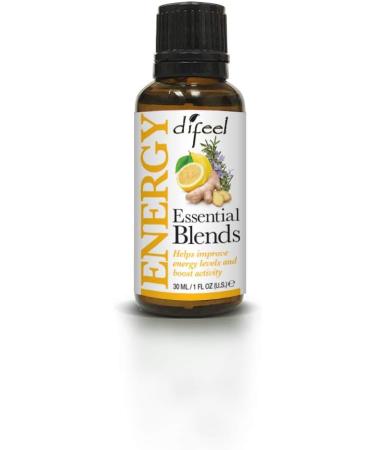 Difeel 100% Natural Essential Oil Blends - Energy 1 oz | Boost Vitality & Wellness - International Shipping Available - Buy Online on GoSupps.com