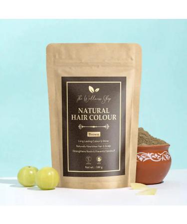 Natural Brown Hair Color - Ammonia-Free Henna | The Wellness Shop | Strengthens Roots & Prevents Dandruff | Premium Quality Long-lasting Color - 100g - Buy Online on GoSupps.com