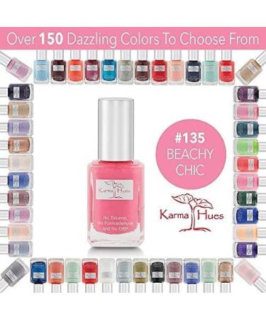 Karma Organic Quick Dry Nail Polish - Non-Toxic, Vegan, Cruelty-Free Paint for Adults & Kids - Beachy Chic Shade 0.43 fl oz - Buy Online on GoSupps.com