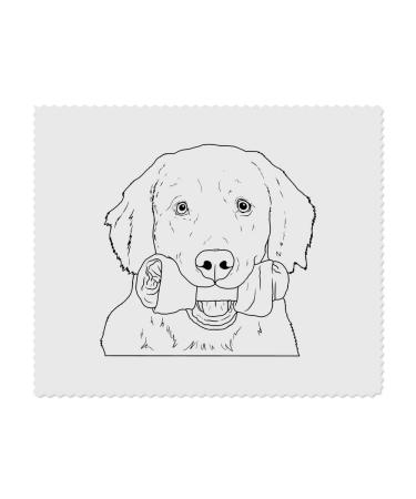 Azeeda 2 x Dog with Bone Microfiber Glasses Cleaning Cloths (LC00020271)