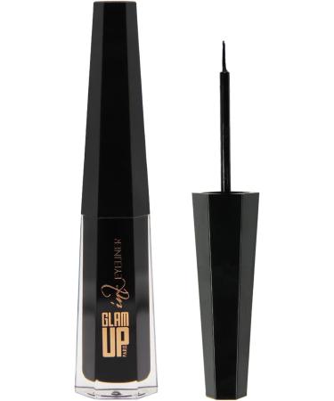 Glam'Up Paris - Hexagon Ink Eye Liner Brush - Ultra Fine and Precise Brush - Long Lasting Waterproof - Intense and Ultra Pigmented Formula - No. 1 - Black - Buy Online on GoSupps.com