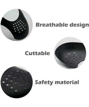 6 Pairs Anti-Wrinkle Shoe Crease Protectors for Air Force Shoes - Toe Box Guards for Sneakers and Casual Shoes - Prevent Creases on Men's 7-12/Women's 5-8 - Black/White - Buy Online on GoSupps.com