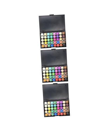 FOMIYES 3pcs 40 Pallet Makeup Shadow Eye Colors Combination Cosmetic 1 count (Pack of 1) As Shownx3pcs