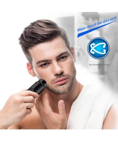Mini Electric Shaver for Men Portable Car Rechargeable Shaver USB Rechargeable Razor Wet & Dry Use Rotary Electric Shaver for Travel Black - Buy Online on GoSupps.com