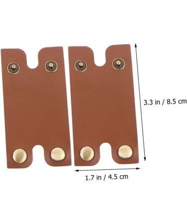 Stahad Portable Leather Shaving Bag - Travel Razor Cover & Shaver Shell - 2 Pieces Brown Synthetic Leather 8.5x4.5cm - Buy Online on GoSupps.com