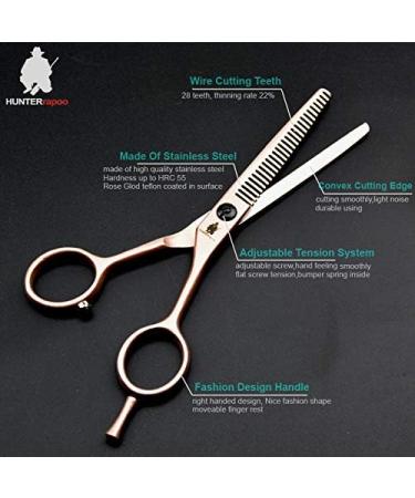 HUNTERrapoo 5.5 inch Barber Hair Cutting Scissors Set For Hairdressing Salons Hair Cutting Scissors & Thinning Shears - Buy Online on GoSupps.com