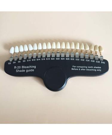 LMEIL Dental Bleaching Shade Guide - 1 Set R-20 Colors Oral Teeth Whitening with Mirror | Enhance Dental Health - Buy Online on GoSupps.com