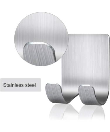 Geardangloow 3 Set Silver - Self-Adhesive Bathroom Hooks for Razors Towels & Shower Puff - Ideal for Shaving & Grooming - Buy Online on GoSupps.com