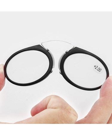 Buy Armless Reading Glasses for Men & Women - Slim Flat Nose Glasses in Mini Portable Case - Stylish Black Design - Buy Online on GoSupps.com