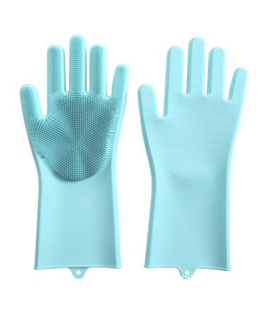 1 Pair Silicone Cleaning Gloves Multifunction Magic Silicone Dish Washing Gloves for Kitchen Household Silicone Washing