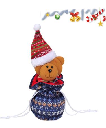 Abaodam Dining Table Decor 1pc Decor Bear Storage Christmas Bag Candy Favors Ornament Hanging Pouches Fabric for Portable 1 count (Pack of 1) As Shown - Buy Online on GoSupps.com