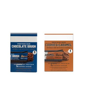 NEW FLAVORS Barebels Protein Bars Variety Pack Chocolate Dough & Cookies & Caramel 20g Protein Low Sugar 1.9oz Bars 8-Count