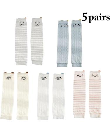 Baby Leg Warmers Mesh 5 Pairs - Stretchy & Breathable Cotton Toddler Leg Sleeves - Buy Online on GoSupps.com