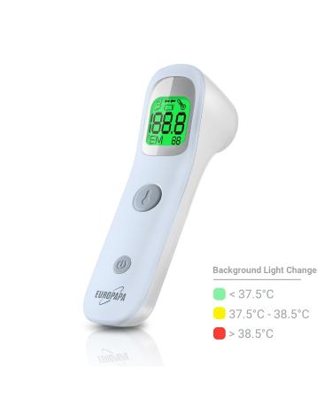 Europapa Infrared Thermometer VP-T1 for Babies & Adults - Fever Alarm C/ F Switch 30 Memory Readings - Blue - Buy Online on GoSupps.com