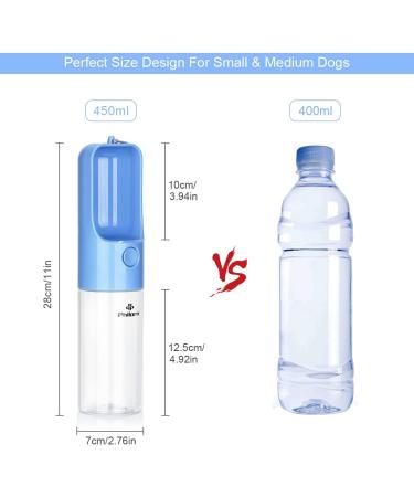 Philorn Dog Drinking Bottle 450ml | BPA-Free Leak-Proof Portable Pet Water Bottle for Dogs & Cats | Travel-Friendly Blue Design - Buy Online on GoSupps.com
