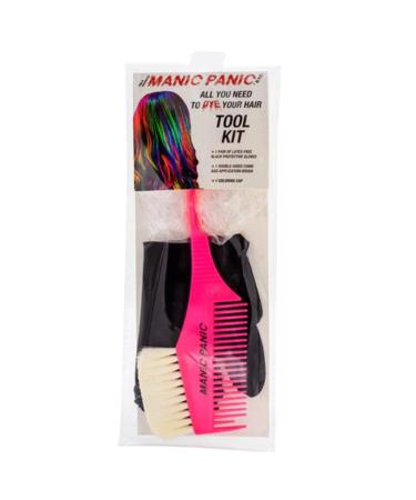 MANIC PANIC Hair Dye Tool Kit Brush Gloves And Cap