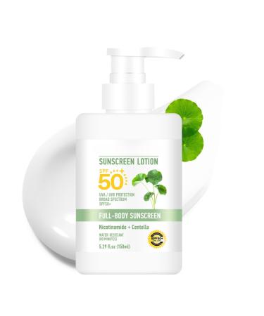 Trendyfave Body Sunscreen SPF 50+ Large-capacity Body Sunscreen Sun Cream For High Sun Protection Protetion Suncream With Nicotinamide & Centella Long-Lasting Anti-Sweat Water-Resistant 150ml
