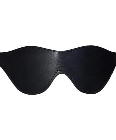 Genuine Cowhide Leather Handmade Spectacle Shaped Mask - Adjustable Strap for All Snooze Positions - Men and Women - Black - Buy Online on GoSupps.com