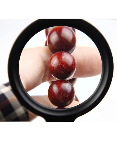 Magnifying Glass with Light 10X Magnification Lightweight Handheld Magnifying Glass for Reading Hobbies Magnifier/Black Comfortable Anniversary - Buy Online on GoSupps.com