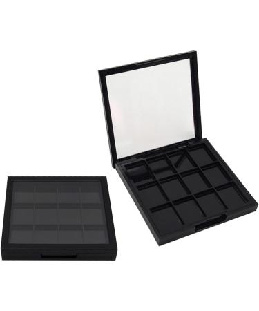 NOLITOY 2 Pcs 12 Travel Accessories Empty Eye Shadow Pallet Empty Eyeshadow Dish Makeup Palette Make up Box 1 count (Pack of 1) Blackx2pcs - Buy Online on GoSupps.com
