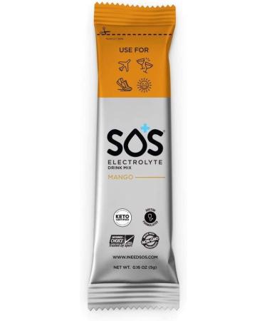 SOS Hydration Electrolyte Powder - Low-Sugar Mango Drink Mix, Immunity Support, 10 Packets - Buy Online on GoSupps.com