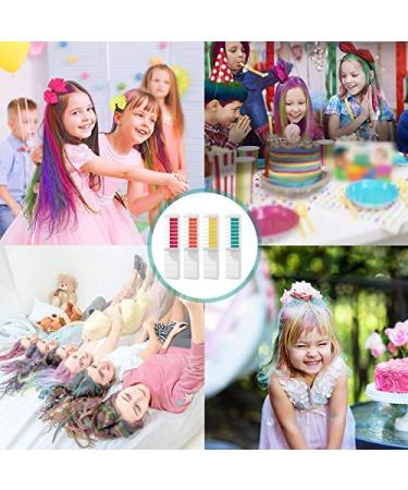 8-Piece Temporary Hair Color Chalk Comb Set for Kids | Instant Hair Dye for Parties & Cosplay - Includes Gloves & Scarf - Buy Online on GoSupps.com