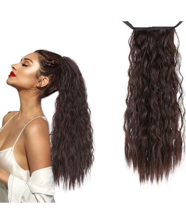 Long Wavy Drawstring Ponytail Extension Ponytail Extension Braid Ponytail Hair Extensions Hairpiece Ponytail Extension Long Hair Extension Afro Braid Long Brown Wavy Curly Ponytail 55CM - Buy Online on GoSupps.com