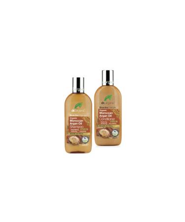 Dr Organic Moroccan Argan Oil Shampoo 265ml + Dr Organic Moroccan Argan Oil Conditioner 265ml