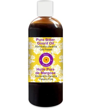 Deve Herbes Pure Bitter Gourd Oil (Momordica charantia) Cold Pressed 200ml (6.76 oz) 6.76 Fl Oz (Pack of 1) - Buy Online on GoSupps.com