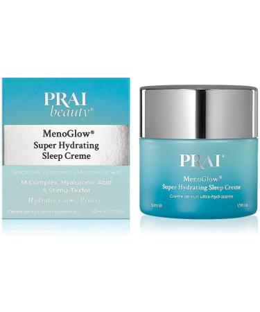 PRAI BEAUTY MenoGlow Super Hydrating Night Cream Overnight Face Moisturisers for Perimenopause Menopause Anti Aging Face Cream for Night | 50ml - Buy Online on GoSupps.com