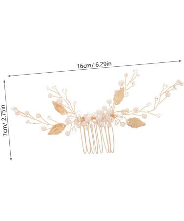 ABOOFAN Decor Hair Accessories Hair Clips Hair Barrettes Wedding Elegant Headdress Wedding Party Headdress Wedding Pearl Hair Pin Hair Side Comb Wedding Hair Pin Hair Comb Prom Bride Metal - Buy Online on GoSupps.com