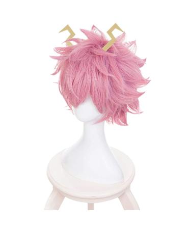 Lwiuentx MHA Cosplay Ashido Mina Short Pink Wig | Free Wig Cap | International Shipping - Buy Online on GoSupps.com