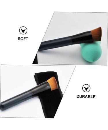 Ipetboom Inclined Flat Head Makeup Brush Makeup Brush Tool Brush for Makeup Doll Cake Pan Foundation Makeup Mahjong Earrings Women Makeup Powder Brush Miss Artificial Fiber Blush Cosmetic 11.5x2cm Black - Buy Online on GoSupps.com