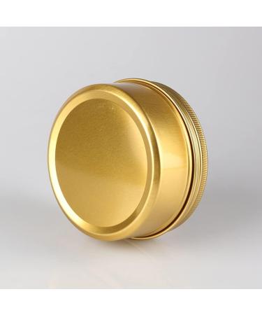 Zeoabsy 10-Piece Gold Aluminum Empty Jars - 150ml Round Tins with Screw Lid for Cosmetics Candles & Ointments | Includes 5 Spatulas & 1 Gold Label - Buy Online on GoSupps.com