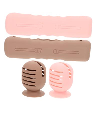 FRCOLOR 4pcs Storage Box Silicone Makeup Applicator Travel Makeup Bag Organizer Beauty Sponge Holder Travel Holders Beauty Sponge Case Makeup Blenders Organizer Makeup Sponge Case Egg Box Assorted C 1olor 21X5.2CM