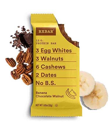 RXBAR Banana Chocolate Walnut Protein Bar - Gluten Free High Protein Snack (12 Pack) - Buy Online on GoSupps.com