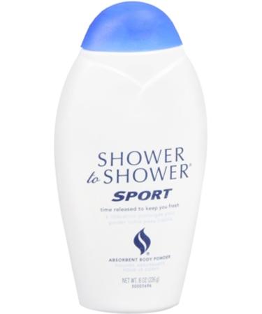 SHOWER TO SHOWER Absorbent Body Powder Sport 8 OZ