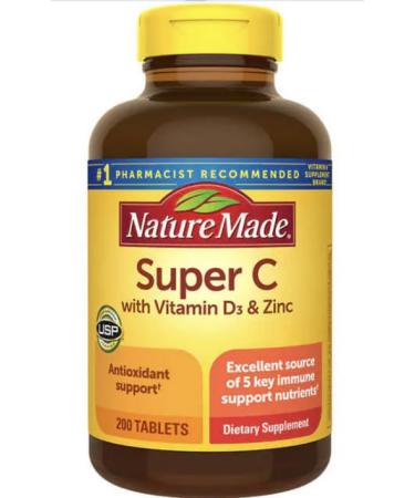 nalkot uper C with Vitamin D3 and Zinc 200 Tablets Contain no Artificial Flavors-nalkotSuplimentsGuide