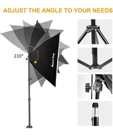 Mountdog Softbox Lighting Kit 20x28 - Photography Continuous Lighting System with 95W Bulb for Studio, Portrait, and Product Shooting - Buy Online on GoSupps.com