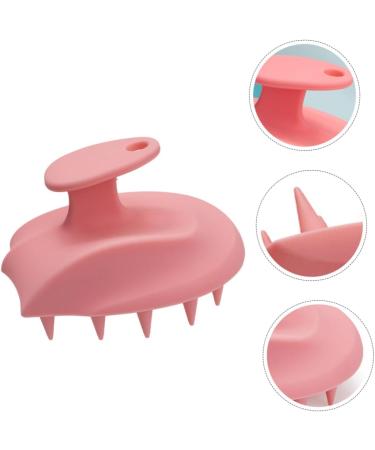Orfofe Silicone Massage & Shampoo Brush - Pet Brush & Scalp Care Comb for Small Hair - Pink Pebble Gel - Buy Online on GoSupps.com