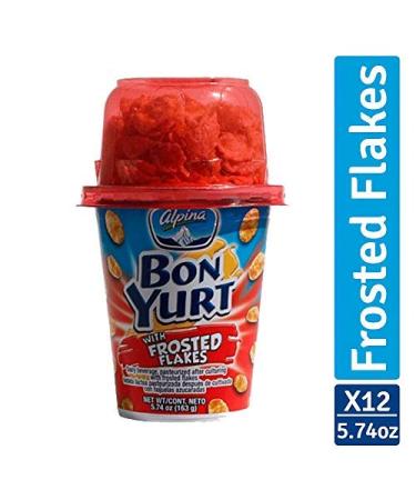 BON YURT ALPINA Frosted Flakes - 12 Pack 5.7 oz each - Kids Yogurt with Frosted Flakes Cereal Cups - Breakfast Food Cereals - Buy Online on GoSupps.com